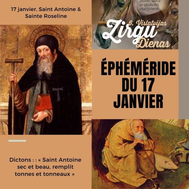 17 janvier, Saint Antoine & Sainte Roseline