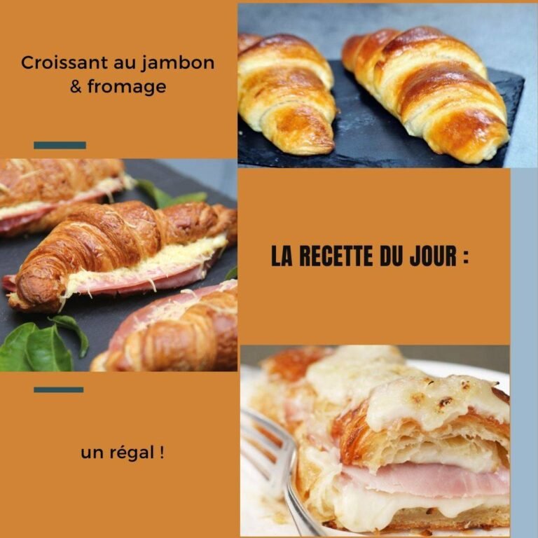 Croissant au jambon & fromage