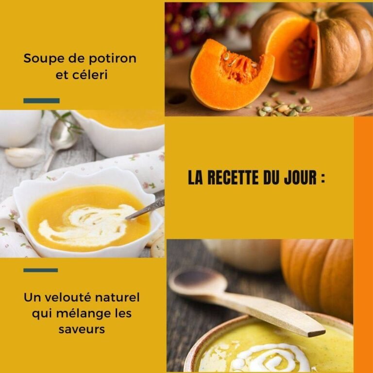 Soupe de potiron et céleri