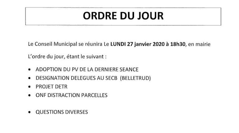 Le conseil se réunit