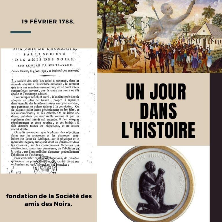 19 février 1788, fondation de la Société des amis des Noirs,