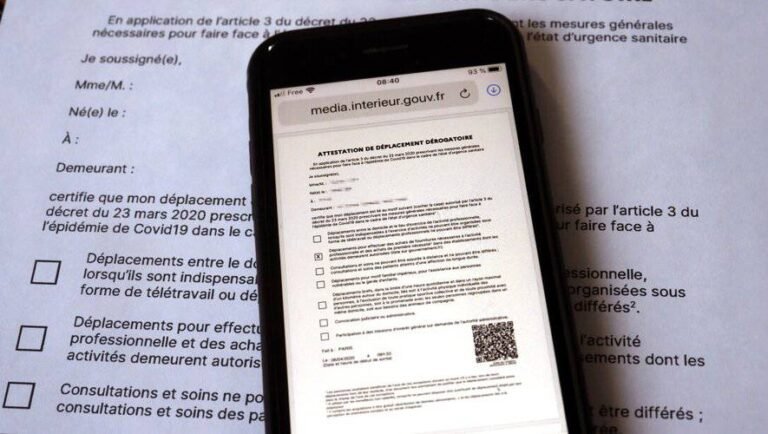 Attestation dérogatoire