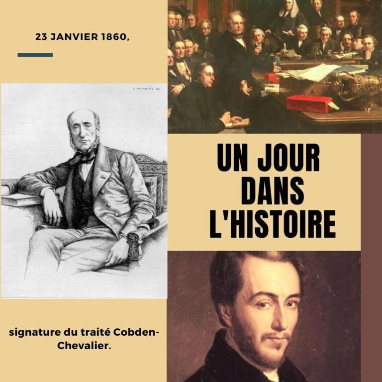 23 janvier 1860, signature du traité Cobden-Chevalier.
