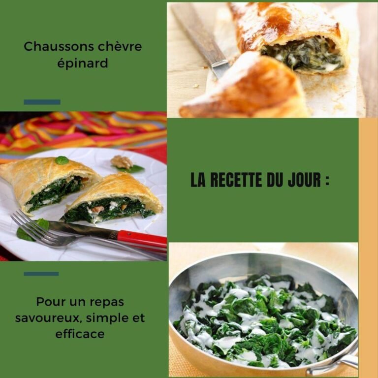 Chaussons chèvre épinard