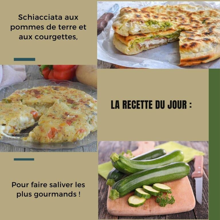 Schiacciata aux pommes de terre et aux courgettes,