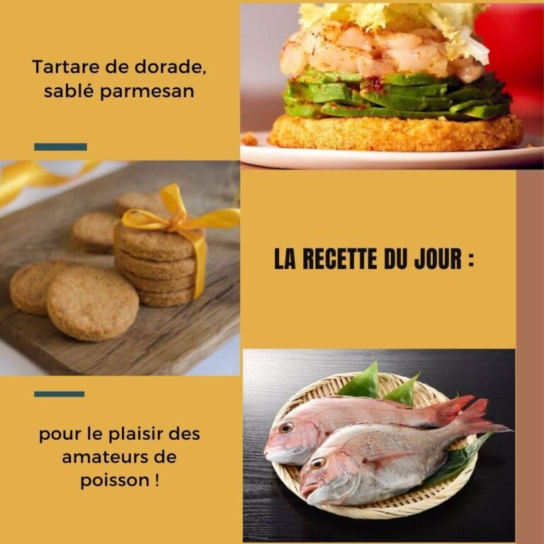 Tartare de dorade, sablé parmesan