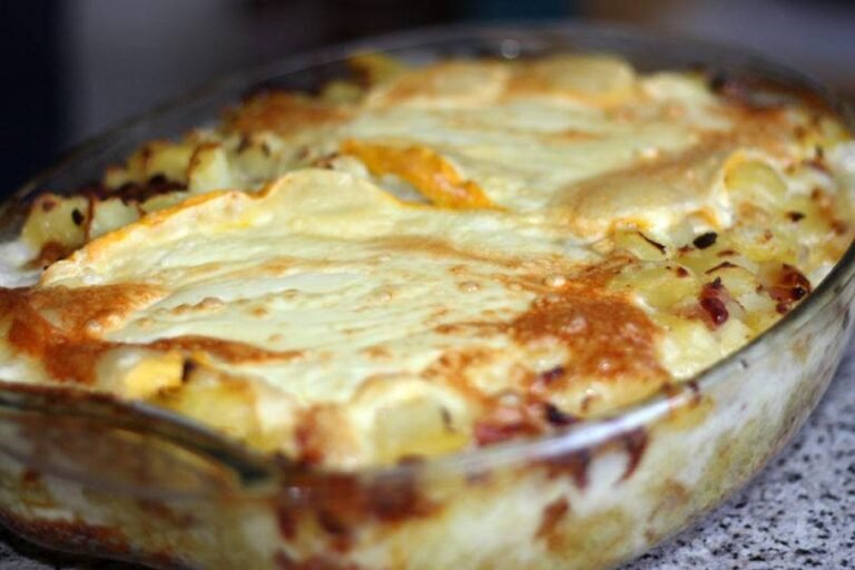 Gratin de choux fleur façon tartiflette