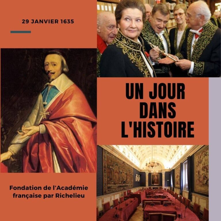 29 janvier 1635, Fondation de l’Académie française par Richelieu