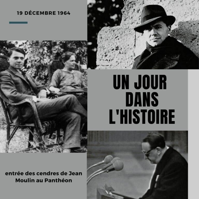 19 décembre 1964, entrée des cendres de Jean Moulin au Panthéon