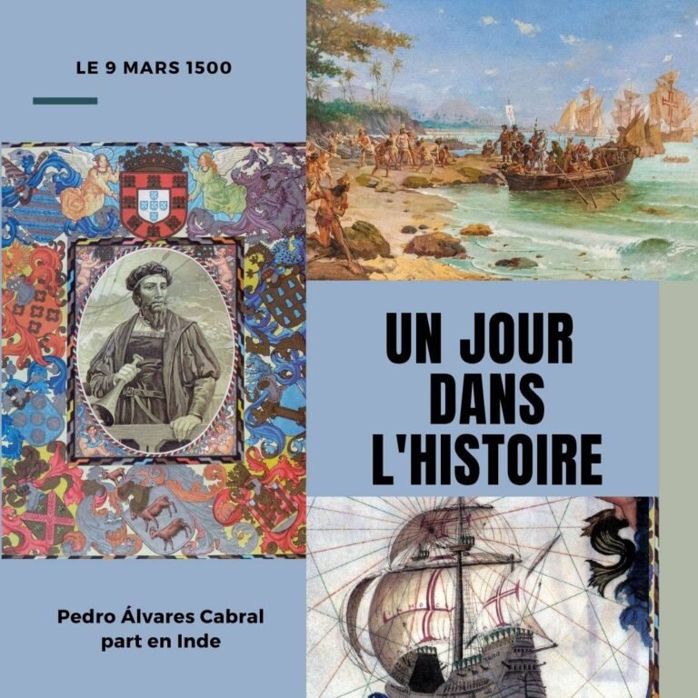 Le 9 mars1500, Pedro Álvares Cabral part en Inde