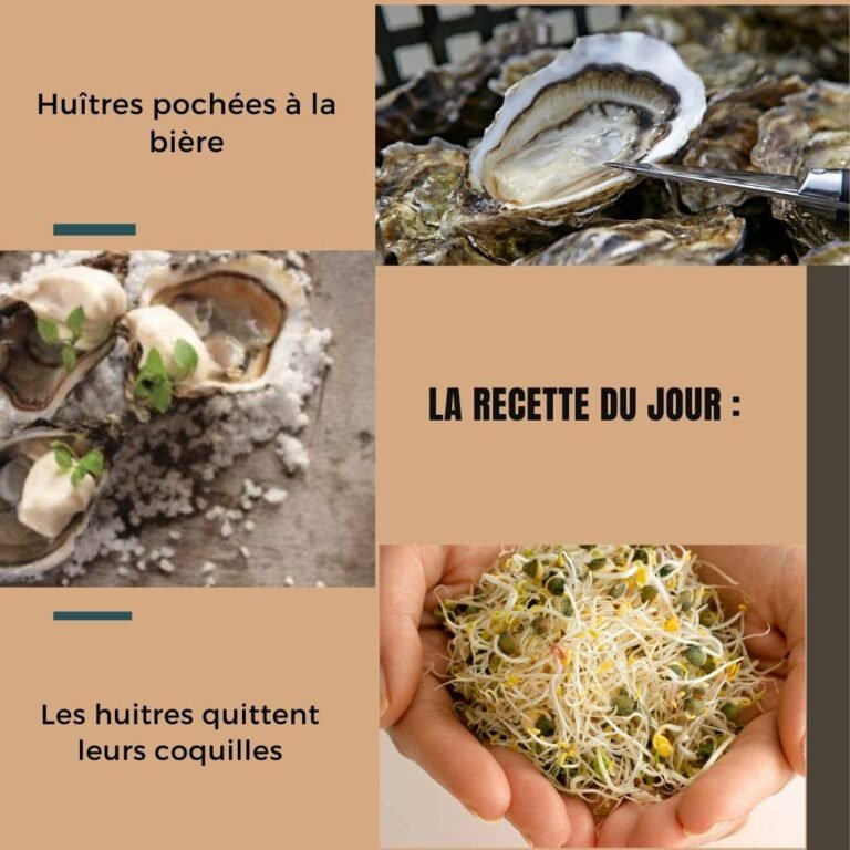 Huîtres pochées à la bière