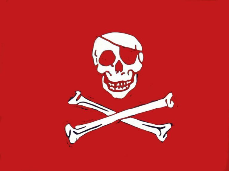 Le pavillon rouge des pirates