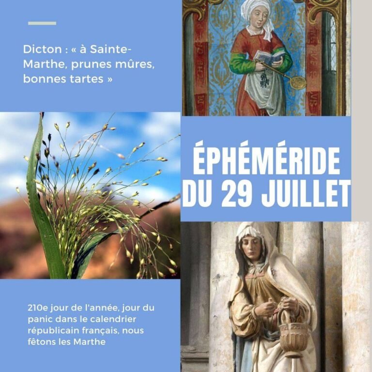 29 juillet, Sainte Marthe