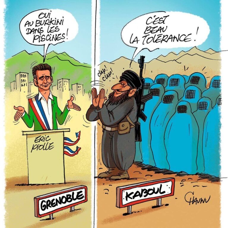 Le maire de Grenoble, boit la tasse