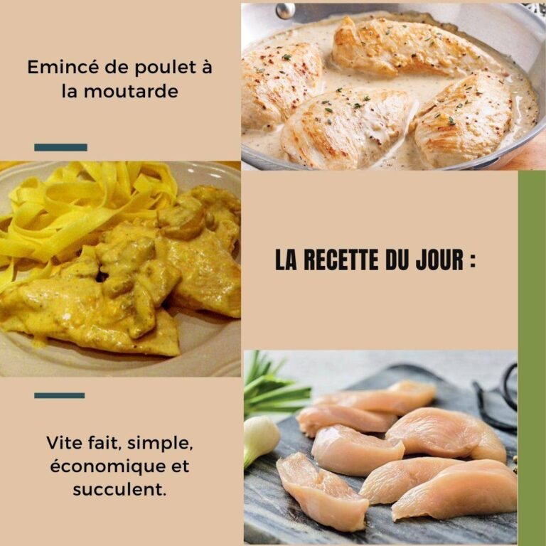 Emincé de poulet à la moutarde