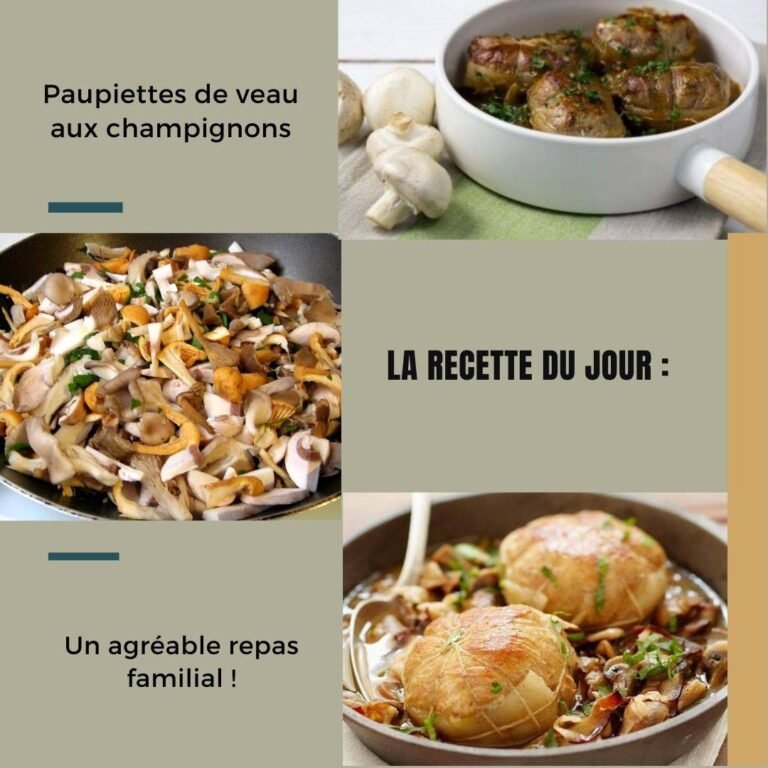 Paupiettes de veau aux champignons