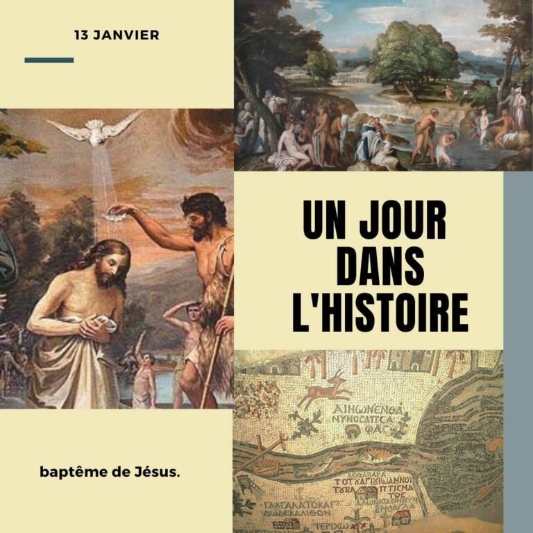 13 janvier, baptême de Jésus.