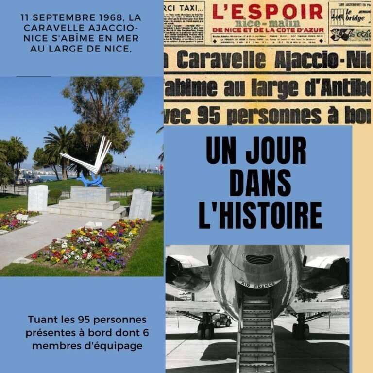 11 septembre 1968, la Caravelle Ajaccio-Nice s&rsquo;abîme en mer au large de Nice,