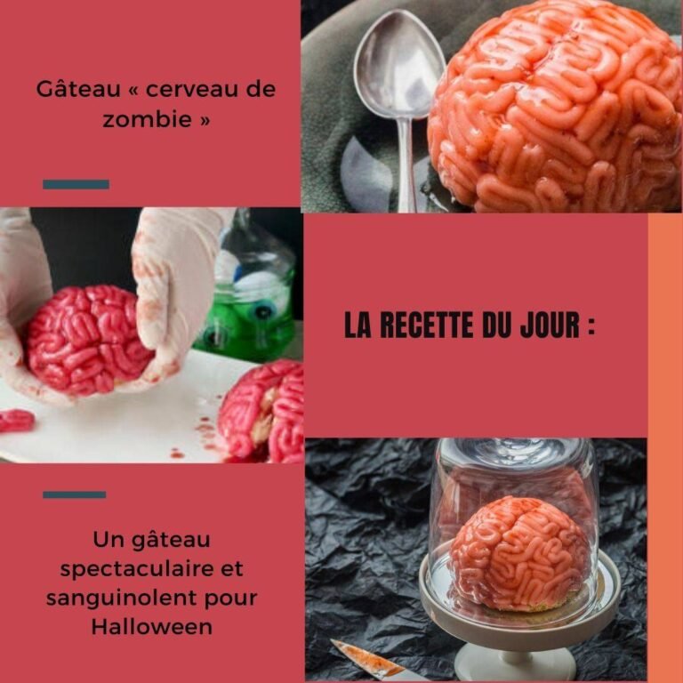 Gâteau « cerveau de zombie »