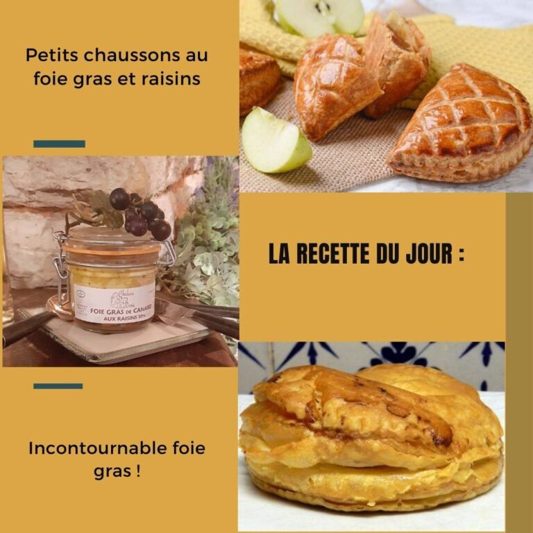 Petits chaussons au foie gras et raisins