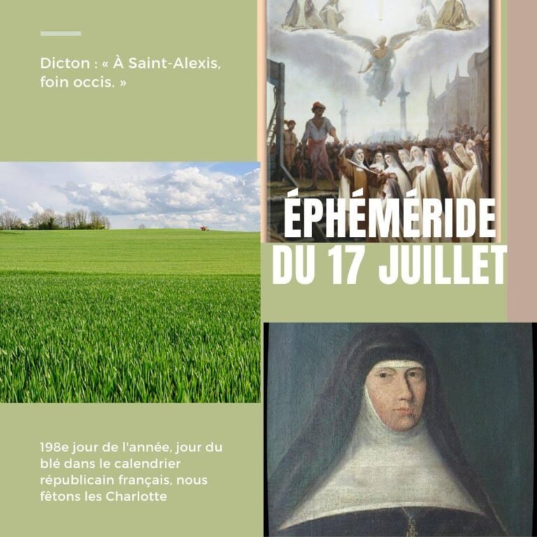 17 juillet, Sainte Charlotte,