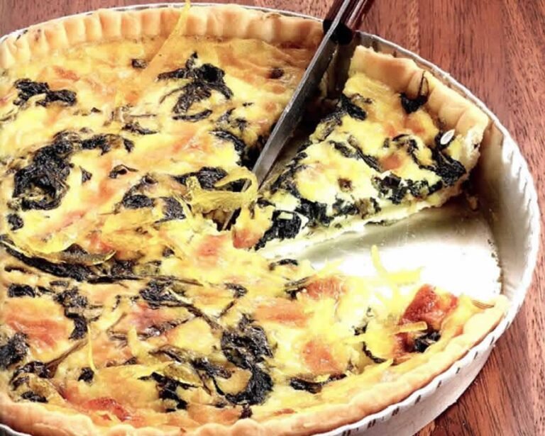 Tarte aux épinards et fruits confits