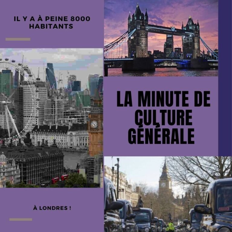 Il y a à peine 8000 habitants à Londres !