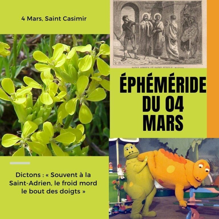 4 Mars, Saint Casimir, Saint Adrien