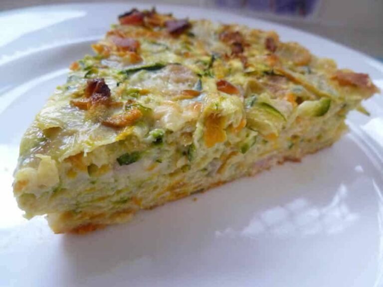 Quiche aux courgettes et lardons…