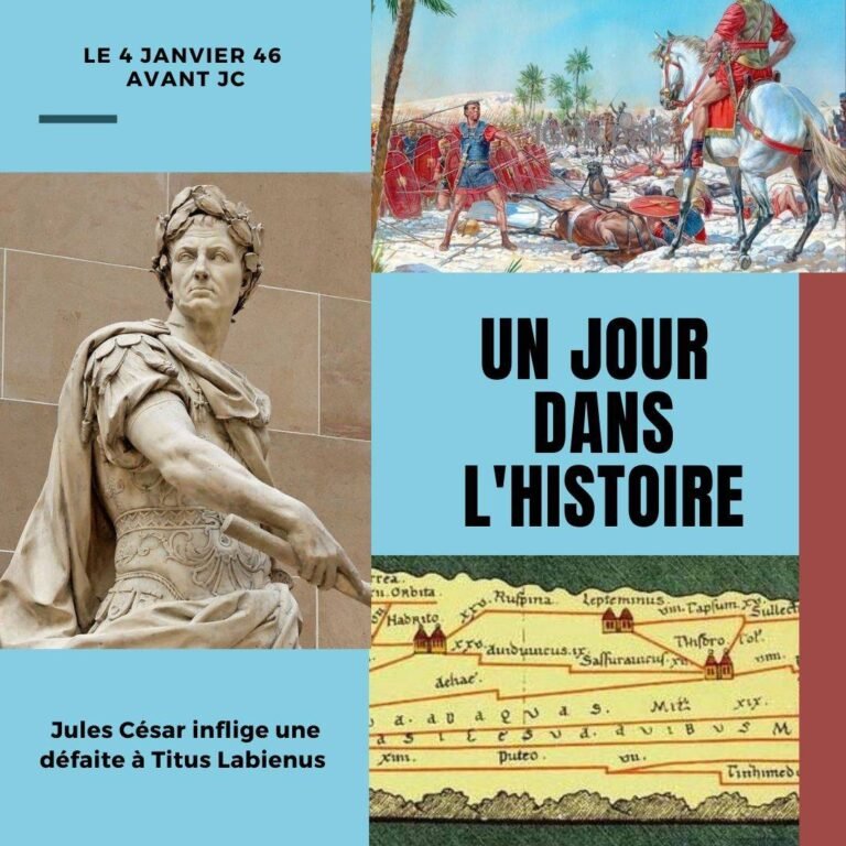 Le 4 janvier 46 avant JC, Jules César inflige une défaite à Titus Labienus