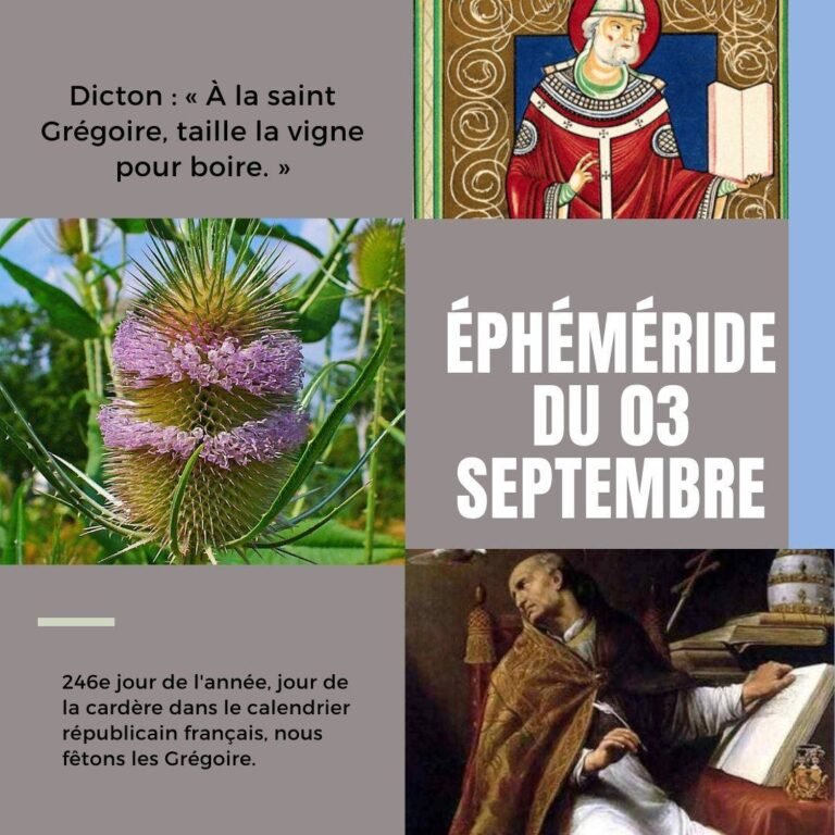 3 septembre, Saint Grégoire