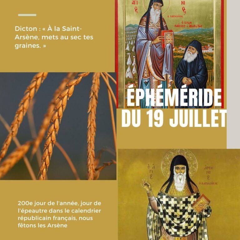 19 juillet, Saint Arsène,