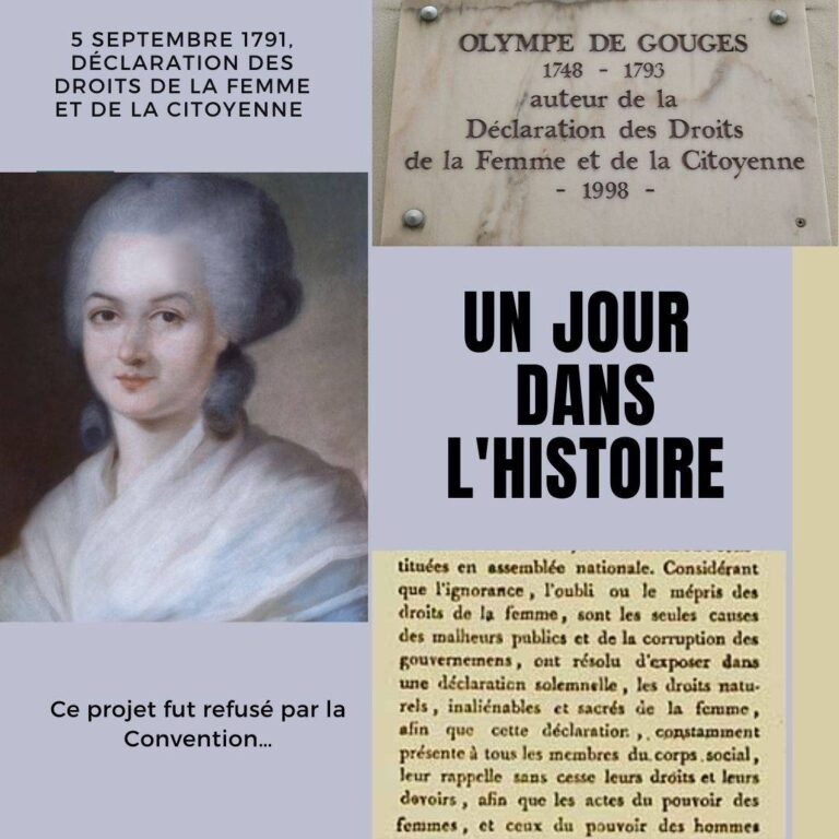 5 septembre 1791, Déclaration des droits de la femme et de la citoyenne 