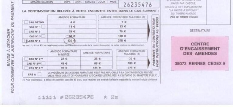Vers une amende de 135 euros