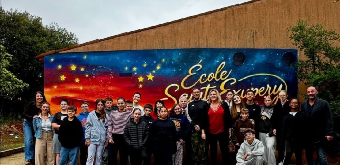 À Peymeinade, 40 jeunes transforment les murs de leur école en œuvres d’art !